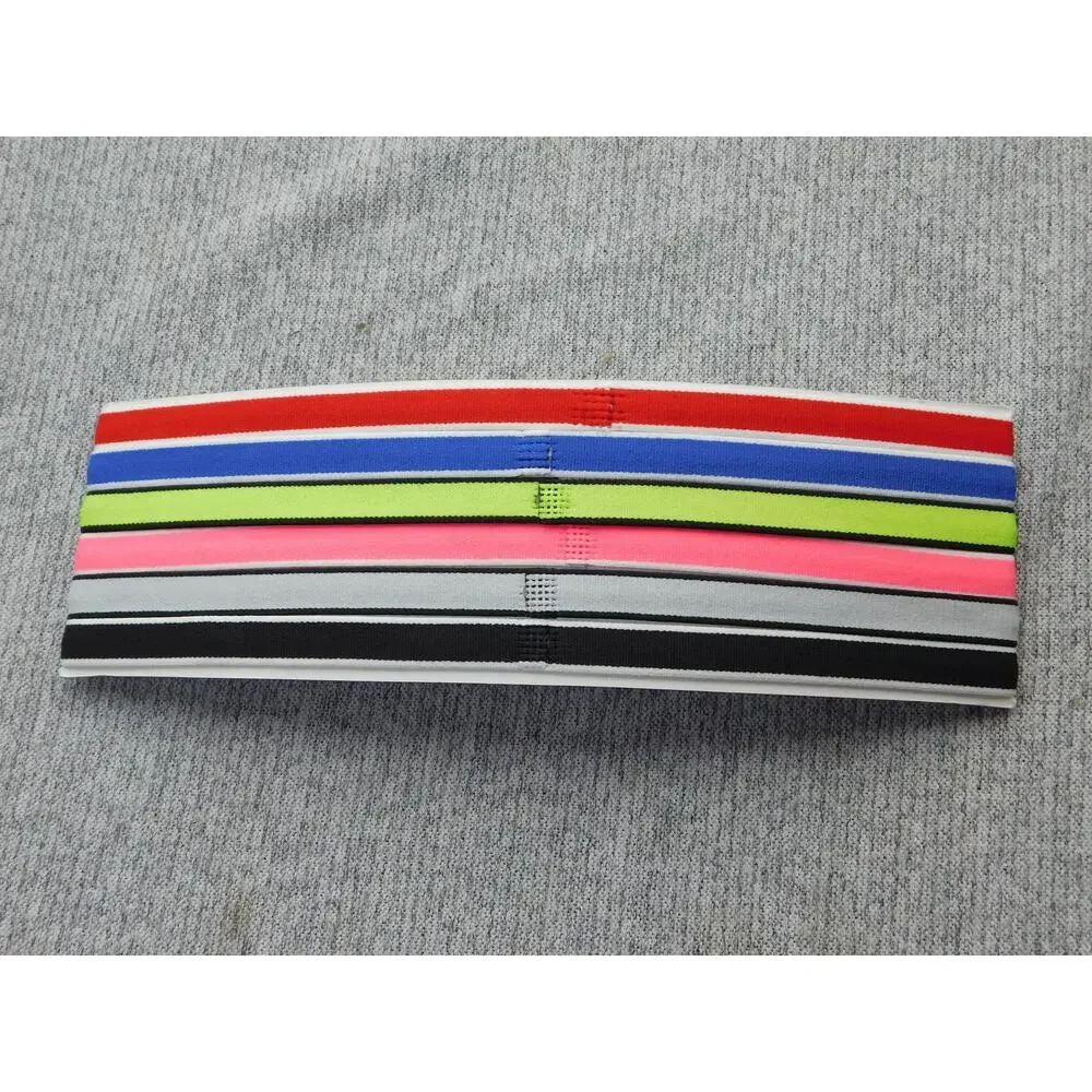 Nike Headband Womens One Size Multicolor Polyester Activewear Logo Sweatband